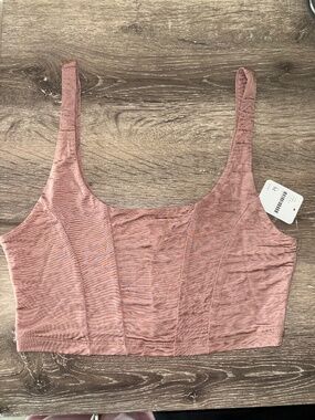 FREE PEOPLE INTIMATELY Mauve Corset Style Bandeau/Bralette Size M